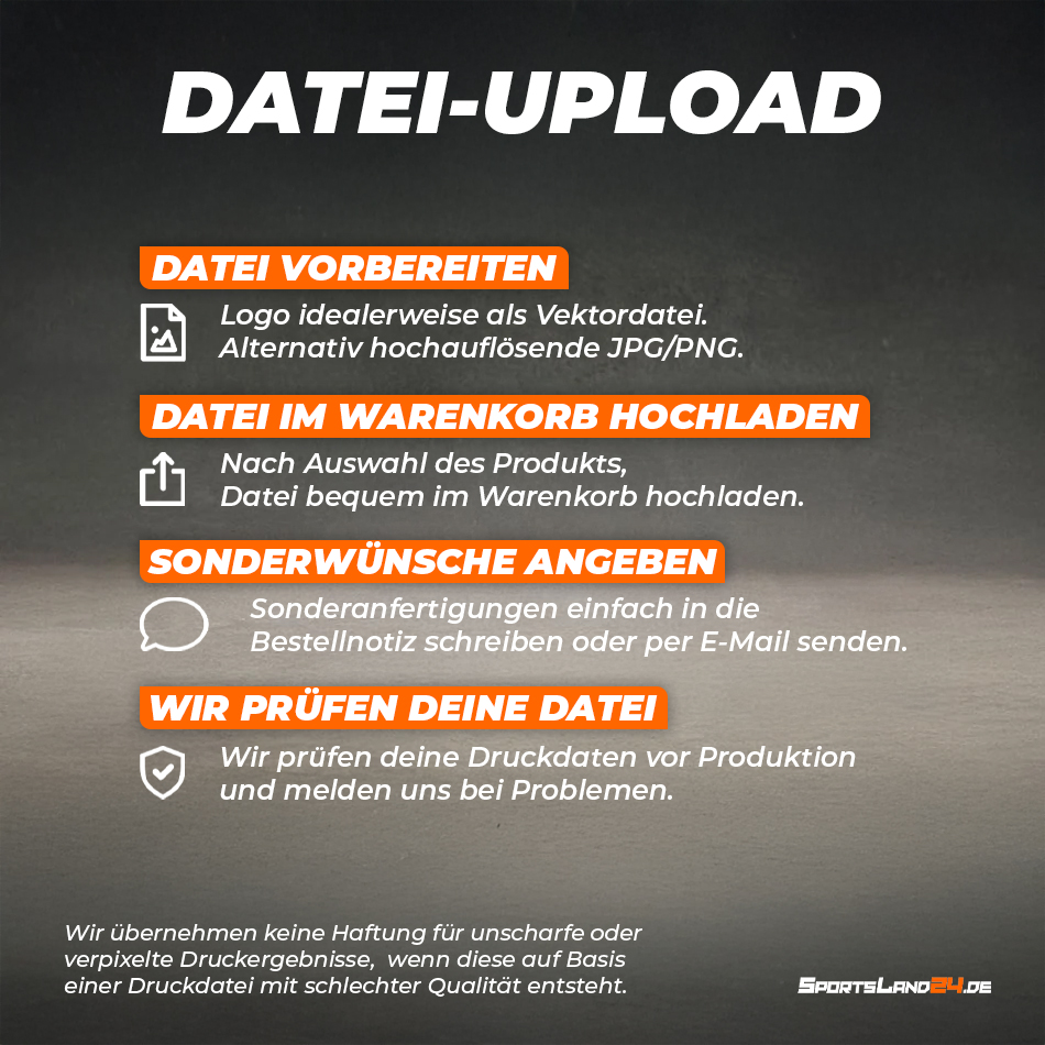 20x Schienbeinschonerhalter 7cm PREMIUM PLUS inkl. Druck